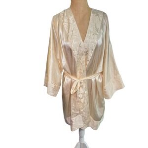 Victoria's Secret Cream Satin Robe